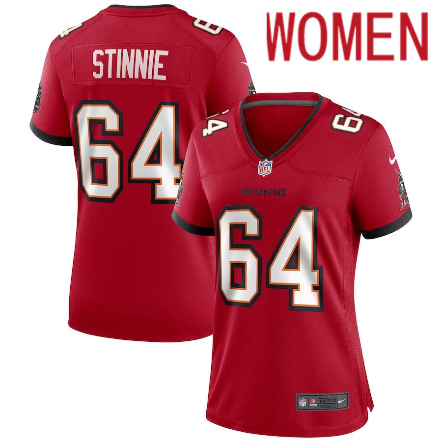 Cheap Women Tampa Bay Buccaneers 64 Aaron Stinnie Nike Red Game NFL Jersey